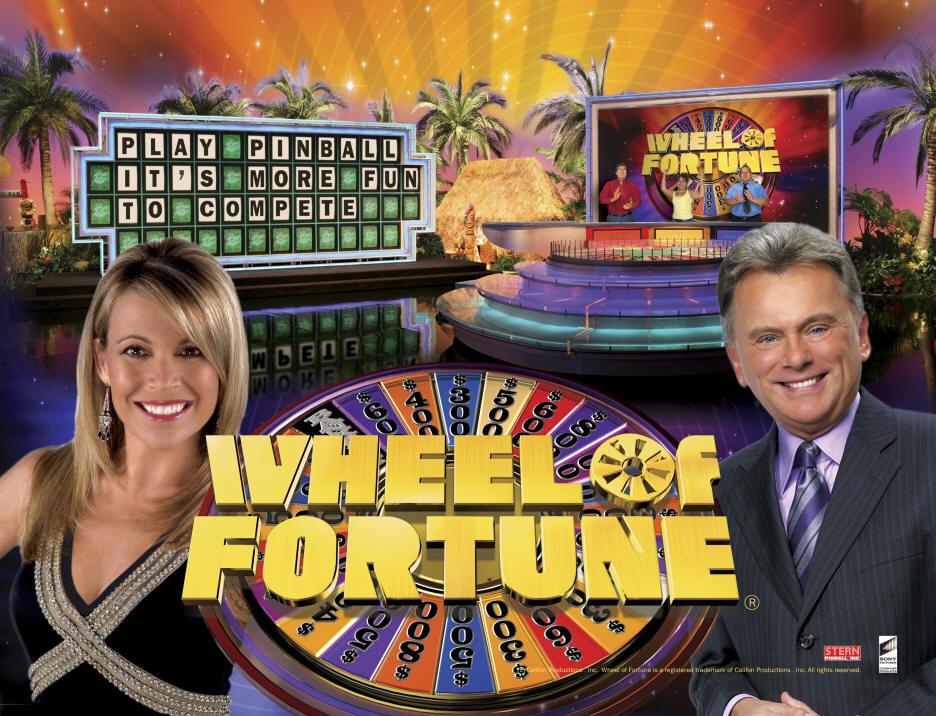 Wheel of Fortune Pinball Backglass